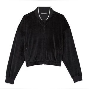 NWT Victoria's Secret Velour Ribbed Bomber Jacket